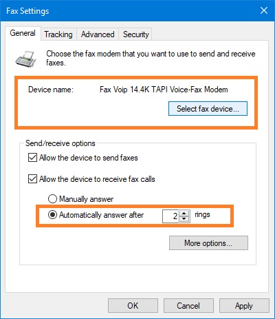 Configure Fax Software